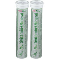 Produktbild von AmosVital Multivitamin + Mineral Brausetabletten mit Mandarinengeschmack