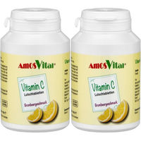 Produktbild von AmosVital Vitamin C Lutschtabletten mit Ascorbinsäure Brombeere 180 Stück