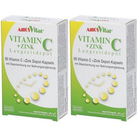 Produktbild von AmosVital Vitamin C und Zink Depot Kapseln mit Ascorbinsäure 60 Kapseln