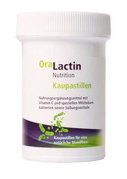 ApaCare OraLactin Lutschtabletten mit Milchsäurebakterien und Vitamin C für Kinder und Erwachsene, 30 Stück – Bild 1 von 4