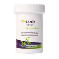 Produktbild von ApaCare OraLactin Lutschtabletten mit Milchsäurebakterien und Vitamin C für Kinder und Erwachsene, 30 Stück