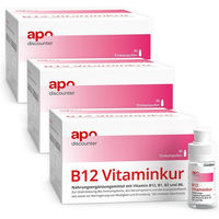 Produktbild von apodiscounter B12 Vitaminkur B-Komplex Trinkampullen vegan glutenfrei laktosefrei