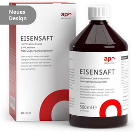 apodiscounter Eisensaft mit Eisen Gluconat sowie Vitamin B und C für Frauen, Schwangere und Stillende, 500 ml – Bild 1 von 1