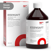 Produktbild von apodiscounter Eisensaft mit Eisen Gluconat sowie Vitamin B und C für Frauen, Schwangere und Stillende, 500 ml