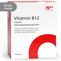 Produktbild von apodiscounter Vitamin B12 Kapseln vegan und vegetarisch für Erwachsene und Senioren 90 Stück