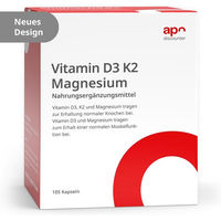 Produktbild von apodiscounter Vitamin D3 K2 Magnesium Kapseln ohne Gelatine 105 Stück
