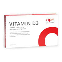 Produktbild von apodiscounter Vitamin D3 Tabletten 1000 IE 25 mcg 90 Stück