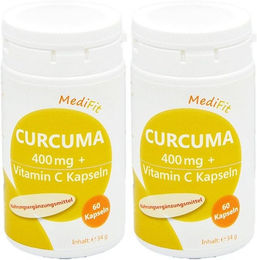 ApoFit Curcuma 400 mg mit Vitamin C Kapseln 60 Stück – Bild 1 von 1