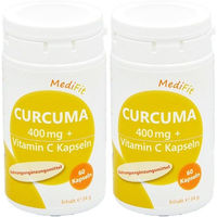 Produktbild von ApoFit Curcuma 400 mg mit Vitamin C Kapseln 60 Stück