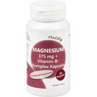 Produktbild von ApoFit Magnesium 375 mg mit Vitamin B-Komplex Kapseln 60 Stück