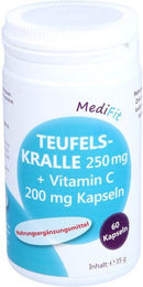 ApoFit Teufelskralle 250 mg mit Vitamin C 200 mg Kapseln 60 Stück – Bild 1 von 1