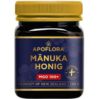 Produktbild von Apoflora Manuka Honig MGO 100+ aus Neuseeland ohne Zusatzstoffe Halal 250 g
