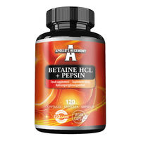 Produktbild von Apollo's Hegemony Betain-HCl mit Pepsin 500 mg vegane Kapseln 120 Stück