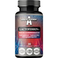 Produktbild von Apollo's Hegemony Lactoferrin+ 100 mg mit Vitamin C und Arabinogalactan Vegan Kapseln 30 Stück