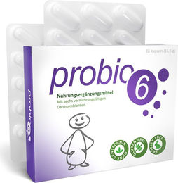 APOmia probio6 Kapseln mit 6 Premium Bakterienkulturen vegetarisch – Bild 1 von 2