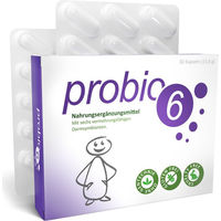 Produktbild von APOmia probio6 Kapseln mit 6 Premium Bakterienkulturen vegetarisch
