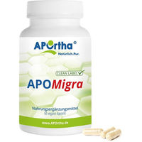 Produktbild von APOrtha APOMigra Kapseln vegan bio ohne Zusatzstoffe