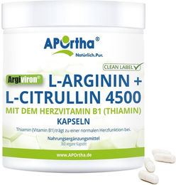 APOrtha Argiviron L-Arginin Kapseln vegan und vegetarisch 360 Stück – Bild 1 von 1