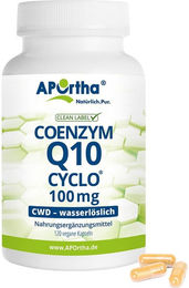 APOrtha Coenzym Q10 Ubiquinon Kapseln 100 mg vegan bio ohne Zusatzstoffe 120 Stück – Bild 1 von 1