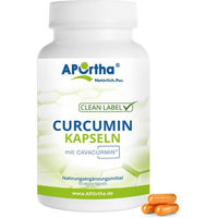 Produktbild von APOrtha Curcumin-Kapseln mit CAVACURMIN Curcuma-Extrakt vegan bio ohne Zusatzstoffe