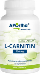 APOrtha L-Carnitin 500 mg Kapseln vegan bio ohne Zusatzstoffe 120 Stück – Bild 1 von 1