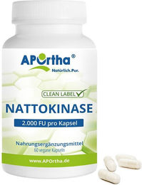 APOrtha Nattokinase säureresistente Kapseln vegan bio ohne Zusatzstoffe – Bild 1 von 1