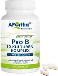 APOrtha Pro B 10-Kulturen Komplex Kapseln vegan magensaftstabil 60 Stück – Bild 1 von 1