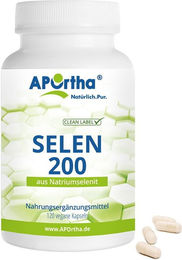 APOrtha Selen Kapseln mit Natriumselenit 200 µg vegan ohne Zusatzstoffe 120 Stück – Bild 1 von 1