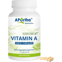 Produktbild von APOrtha Vitamin A Kapseln 8000 IE vegan bio ohne Zusatzstoffe 120 Stück