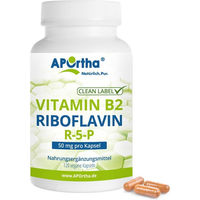 Produktbild von APOrtha Vitamin B2 Riboflavin 50 mg R-5-P Kapseln vegan bio ohne Zusatzstoffe 120 Stück