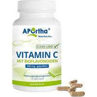 Produktbild von APOrtha Vitamin C Kapseln 500 mg gepuffert Calciumascorbat vegan bio ohne Zusatzstoffe 120 Kapseln