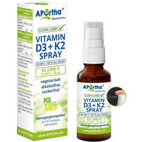 Produktbild von APOrtha Vitamin D3 2000 IE und Vitamin K2 MK-7 20 µg Mundspray vegetarisch zuckerfrei bio ohne Zusatzstoffe