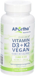 APOrtha Vitamin D3 2000 IE und Vitamin K2 MK-7 Cyclo 200 µg Kapseln vegan 120 Stück – Bild 1 von 1