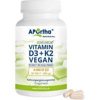 Produktbild von APOrtha Vitamin D3 4000 IE und Vitamin K2 MK-7 Cyclo 200 µg Kapseln Vegan 120 Stück