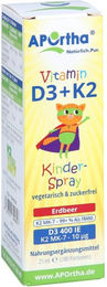 APOrtha Vitamin D3 + K2 Kinder-Spray Bio vegetarisch zuckerfrei mit 400 IE Vitamin D3 und 10 µg K2 – Bild 1 von 1