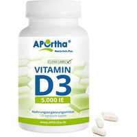 Produktbild von APOrtha Vitamin D3 Kapseln 5000 IE vegetarisch bio 120 Stück