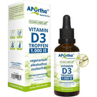 Produktbild von APOrtha Vitamin D3 Tropfen 1000 IE Bio vegetarisch ohne Zusatzstoffe
