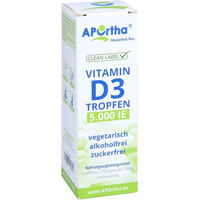 Produktbild von Aportha Vitamin D3 Tropfen 5000 IE bio vegetarisch ohne Zusatzstoffe