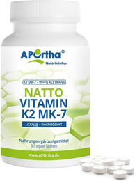 APOrtha Vitamin K2 MK-7 Cyclo Tabletten 200 µg vegan bio 365 Stück – Bild 1 von 1