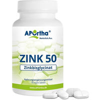 Produktbild von APOrtha Zink 50 Zinkbisglycinat Tabletten vegan bio