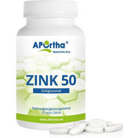 Produktbild von APOrtha Zink 50 Zinkgluconat Tabletten vegan bio 190 Stück