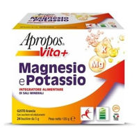 Produktbild von APROPOS Magnesio Potassio Pulver mit Orangengeschmack glutenfrei und laktosefrei 24 Beutel à 5 g