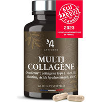Produktbild von Apyforme Multi Collagene Kapseln mit Typ I, Typ 5 und Typ 10 Kollagen aus Huhn, glutenfrei und laktosefrei, 60 Kapseln