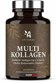 Apyforme Multikollagen mit Hyaluronsäure Kapseln glutenfrei und laktosefrei – Bild 1 von 3