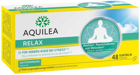 Aquilea Relax Kombipräparat Kapseln vegan laktosefrei und glutenfrei 48 Stück – Bild 1 von 1