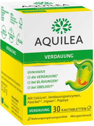 Aquilea Verdauung Lutschtabletten mit Multi-Enzym-Komplex vegan glutenfrei laktosefrei 30 Stück – Bild 1 von 2