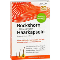 Produktbild von Arcon International Bockshorn Haarkapseln mit Zink, Biotin und Selen, glutenfrei und laktosefrei, 60 Kapseln