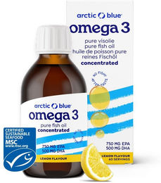 Arctic Blue Omega 3 Fischöl DHA EPA Konzentrat Flüssig ohne Zusatzstoffe glutenfrei laktosefrei für Kinder und Erwachsene – Bild 1 von 1