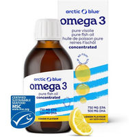 Produktbild von Arctic Blue Omega 3 Fischöl DHA EPA Konzentrat Flüssig ohne Zusatzstoffe glutenfrei laktosefrei für Kinder und Erwachsene
