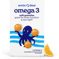Produktbild von Arctic Blue Omega-3-Gummis mit DHA, EPA und Vitamin D3 zuckerfrei für Erwachsene, Kinder sowie Schwangere und Stillende